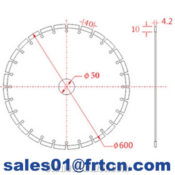 23.6inch 600hsa Granite Diamond Blade Disc Cutter