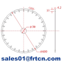 23.6inch 600hsa Granite Diamond Blade Disc Cutter