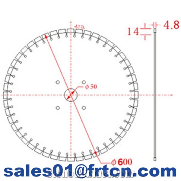 23.6inch 600wb Granite Saw Blade for Stone Cutting