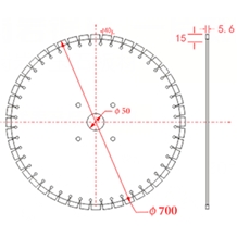 700wd Granite Diamond Saw Blade Disc Cutting Stone