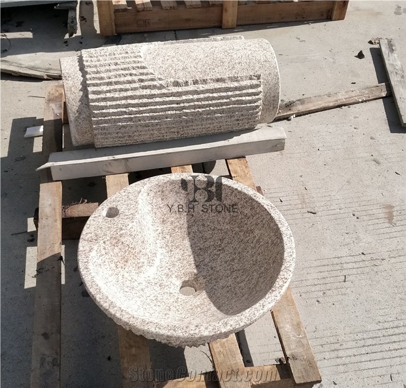 Golden Rusty Granite G682,Pedestal Basin/Farm Sink