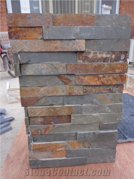 Multicolor Cheap Rusty Slate for Thin Stone Veneer