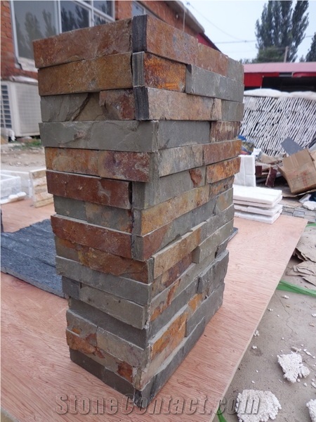 Multicolor Cheap Rusty Slate for Thin Stone Veneer