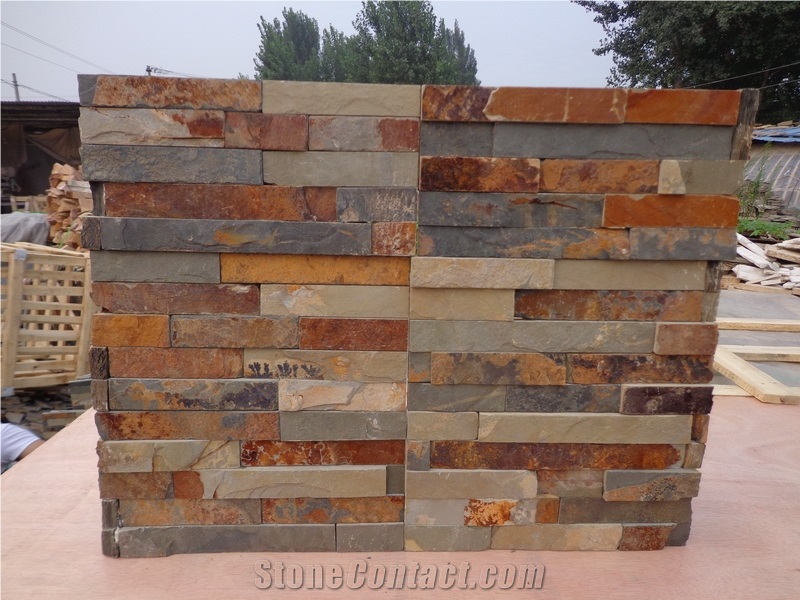 Multicolor Cheap Rusty Slate for Thin Stone Veneer