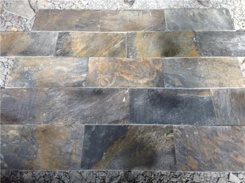 Natural Cheaper Multicolor Rust Slate Corner Stone