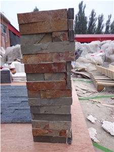 Natural P020 Rusty Slate Feature Wall Corner Stone
