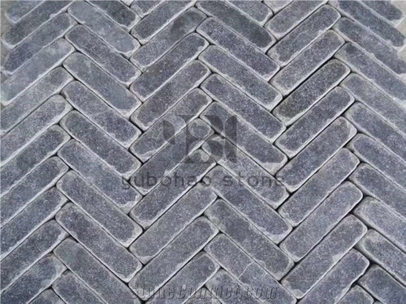 Natural Split Blue Limestone,Paving Set,Cube Stone