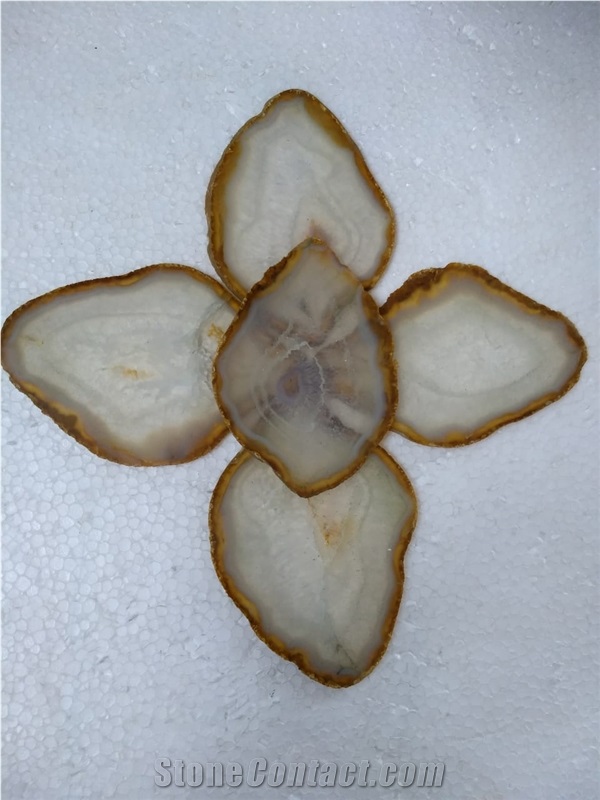 Natural Antique Agate Slices in Wholesale - India