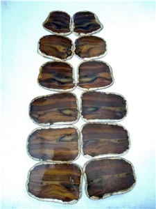 Natural Antique Agate Slices in Wholesale - India
