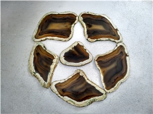 Natural Antique Agate Slices in Wholesale - India