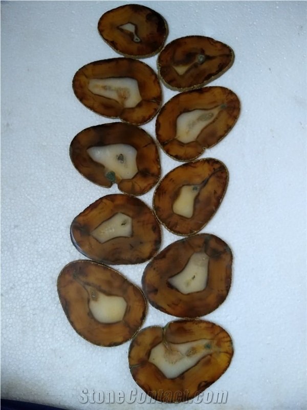 Natural Antique Agate Slices in Wholesale - India