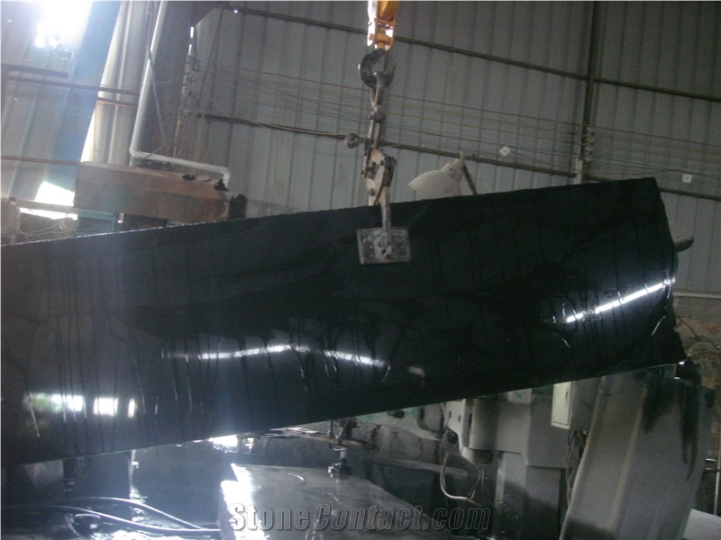 Indian Absolute Black Polished Flamed Granite