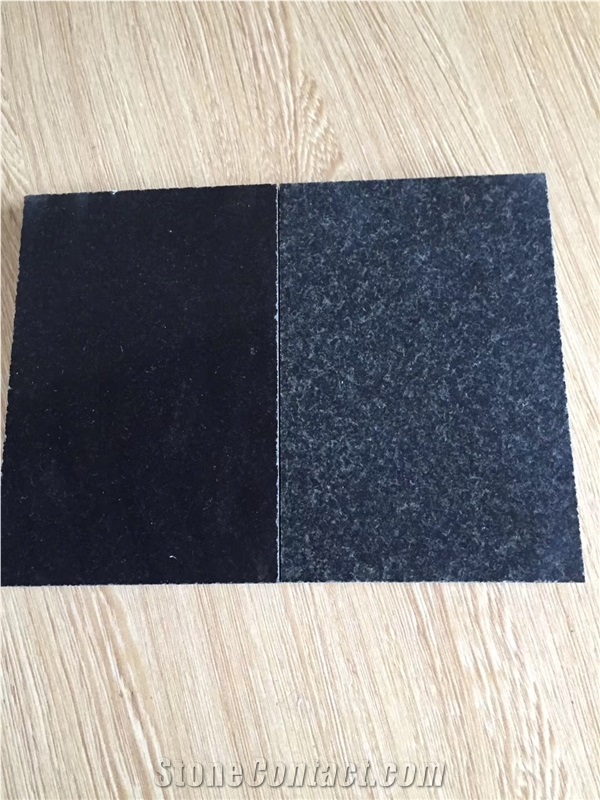 Indian Absolute Black Polished Flamed Granite