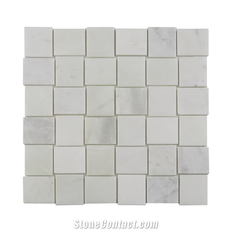 3d Wall Marble Colored Square Mosaic Tile