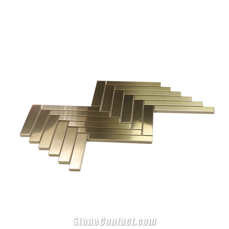 Antique Copper Mixed Gold Foil Mosaic
