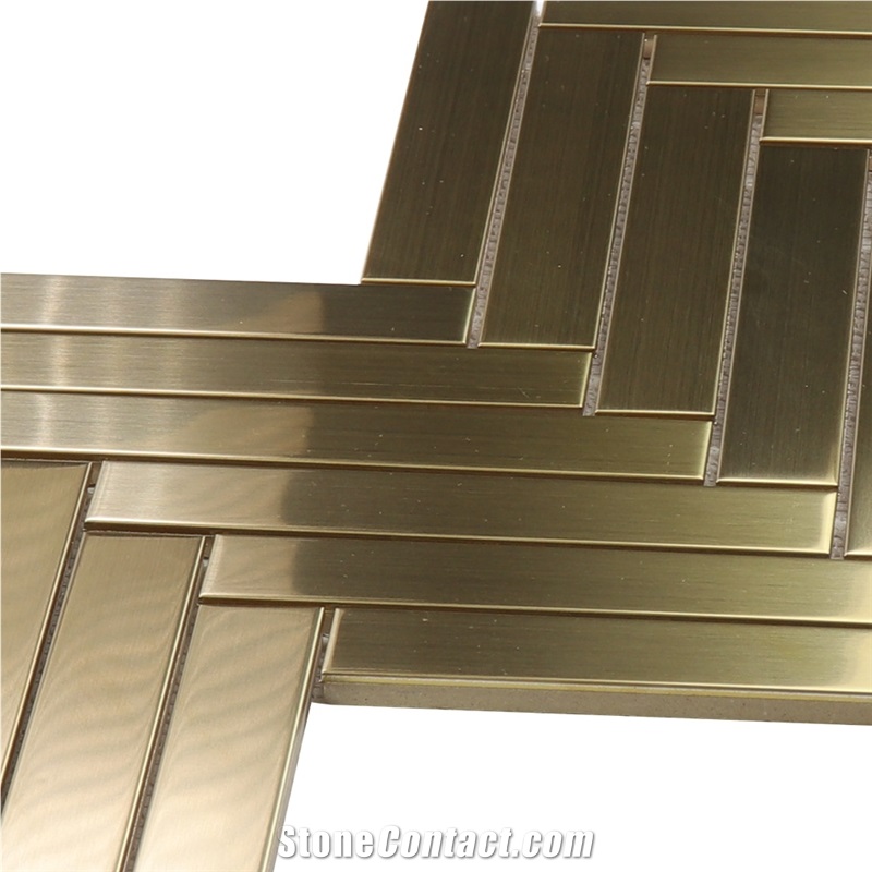 Antique Copper Mixed Gold Foil Mosaic