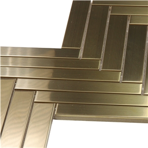Antique Copper Mixed Gold Foil Mosaic