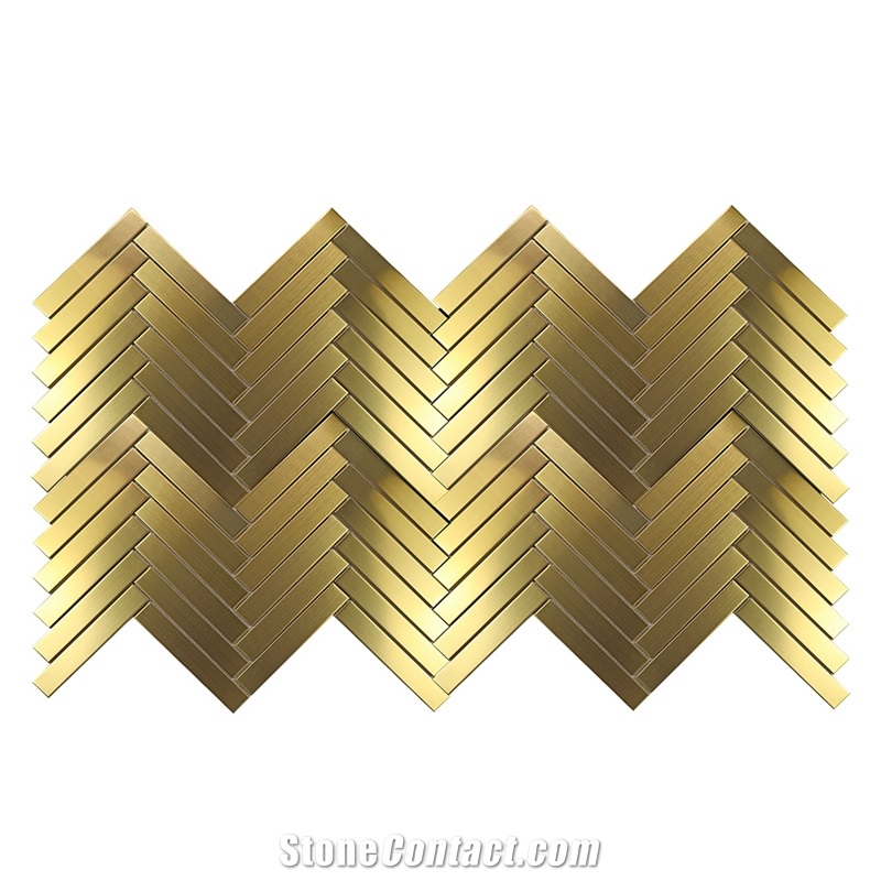 Antique Copper Mixed Gold Foil Mosaic