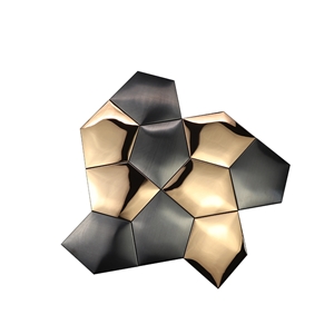 Copper Metal Black Wall Mosaic Floor Tile