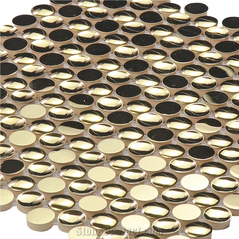 Copper Metal Wall Mosaic Wall Tile