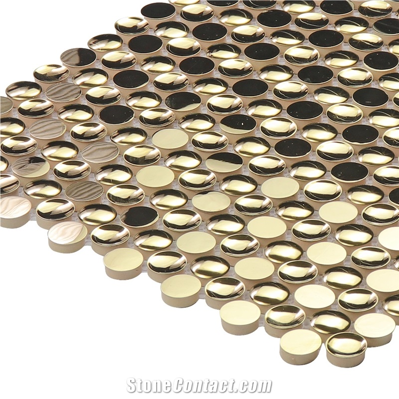 Copper Metal Wall Mosaic Wall Tile