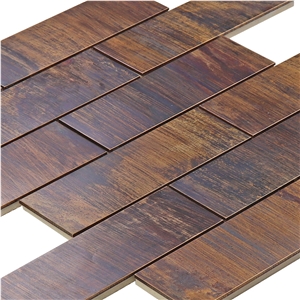 Hammered Wall Tiles 2x6 Brick Metal Mosaic