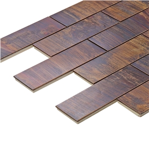 Hammered Wall Tiles 2x6 Brick Metal Mosaic