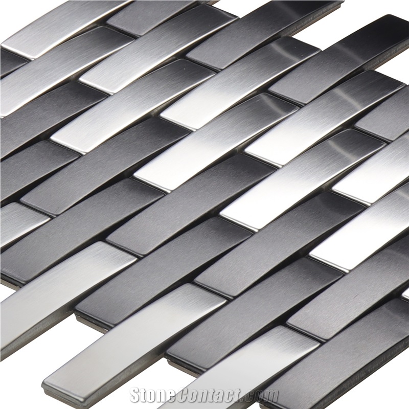 Made in China Silver Color Strip Mosaic