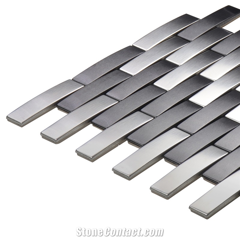 Made in China Silver Color Strip Mosaic