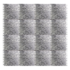 Metal Aluminum Alloy Silver Linear Mosaic Tile