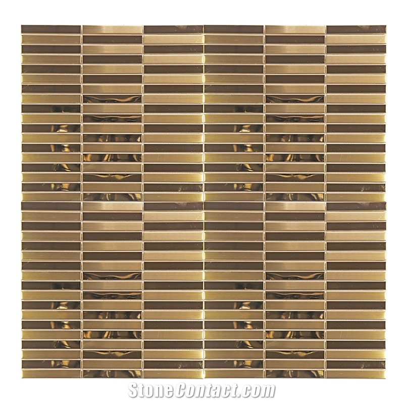 Metal Mosaic Pattern Kitchen Backsplash Tile