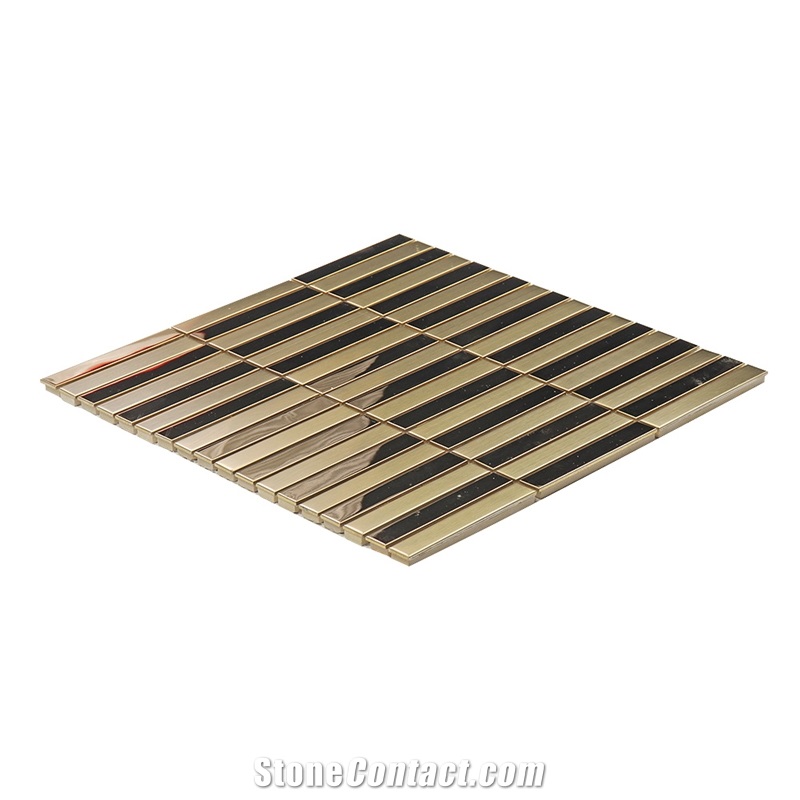 Metal Mosaic Pattern Kitchen Backsplash Tile