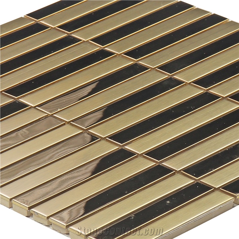 Metal Mosaic Pattern Kitchen Backsplash Tile