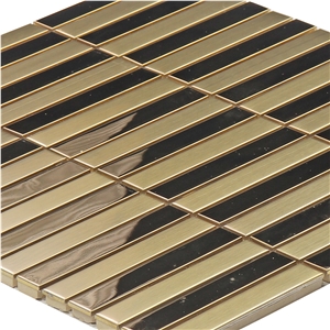 Metal Mosaic Pattern Kitchen Backsplash Tile