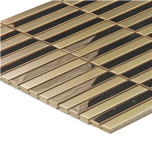 Metal Mosaic Pattern Kitchen Backsplash Tile