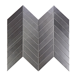 Metal Stainless Steel Mix Chevron Mosaic Tile