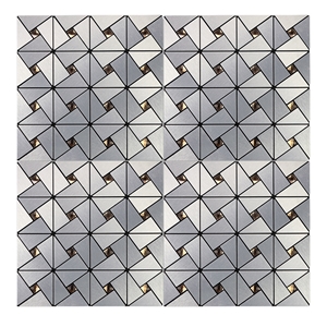 Natural Marmer Brushed Metal Mosaic