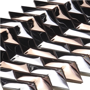 Wall Metal Series Tile Aluminium Alloy 3d Mosaic