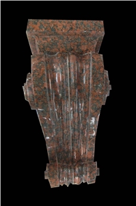 Carved Corbels Red Stone Customized