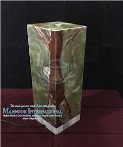 Multi Green Onyx Table Lamp