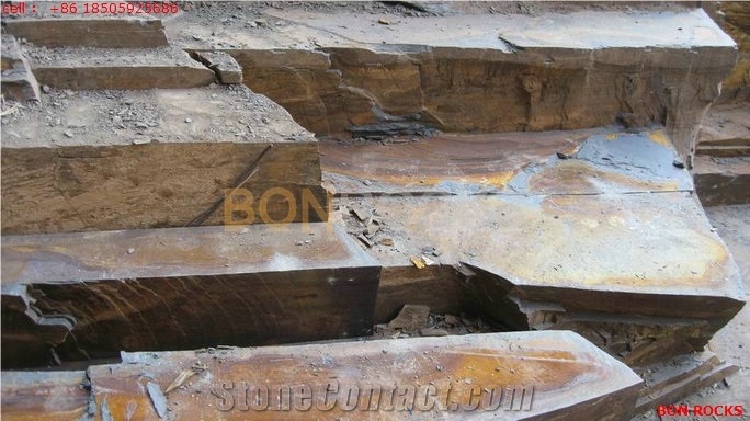 Black and Rust Slate Quarry and Block