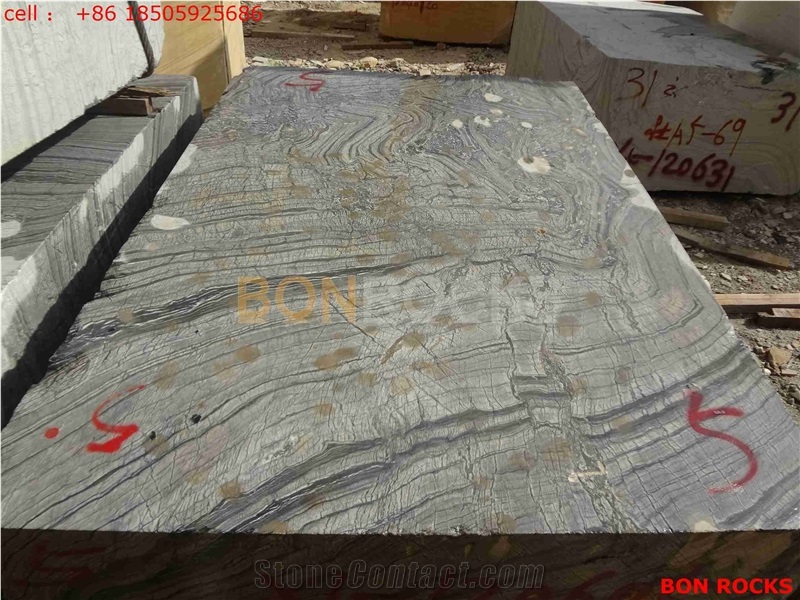 Black Wooden Marble Block for Slab