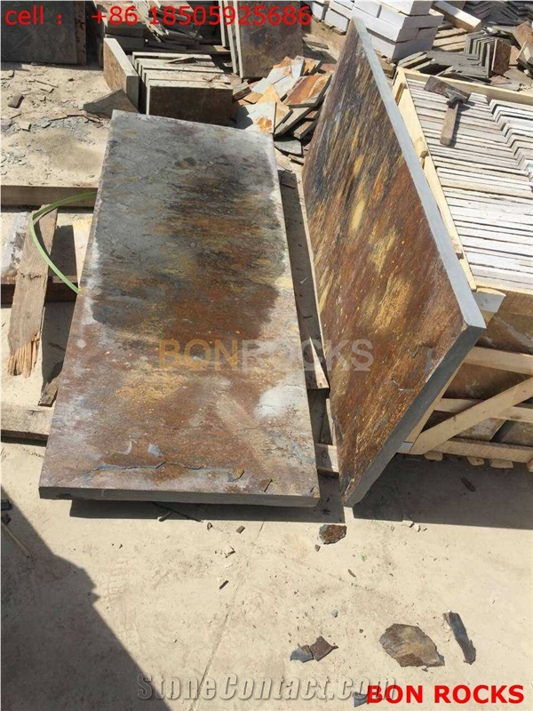 Multicolor Rust Slate Big Slabs and Tiles