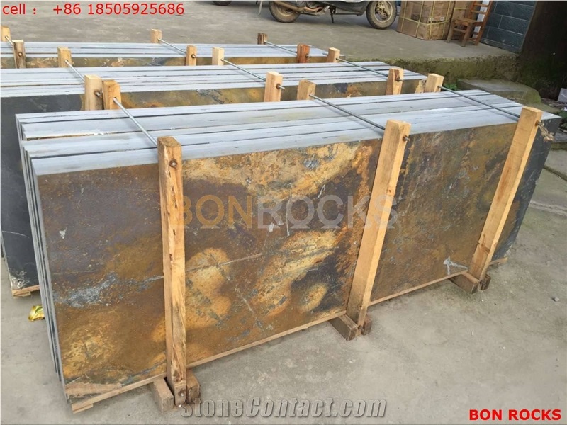 Multicolor Rust Slate Big Slabs and Tiles