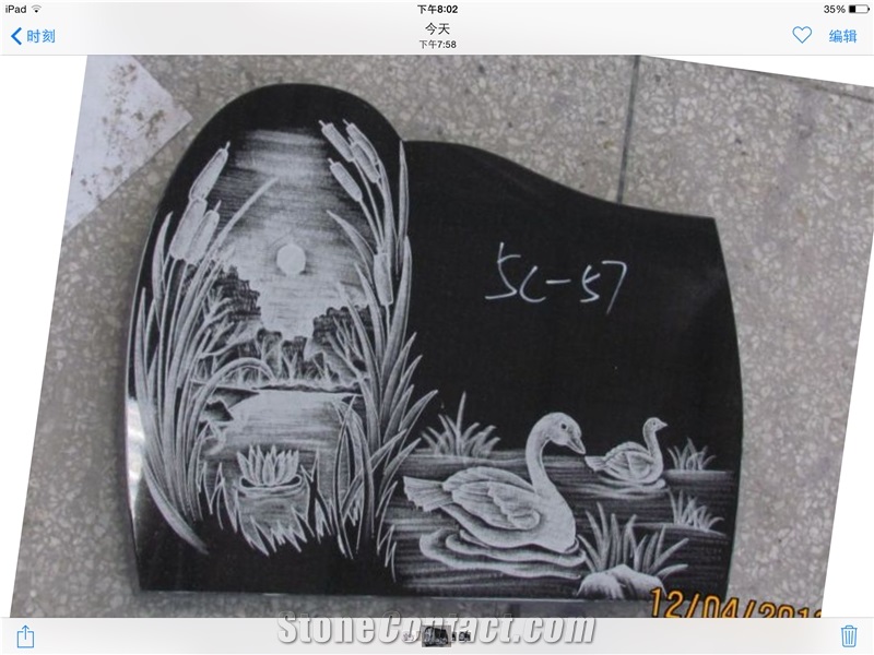 Black Colour Monument & Tombstone & Headstone