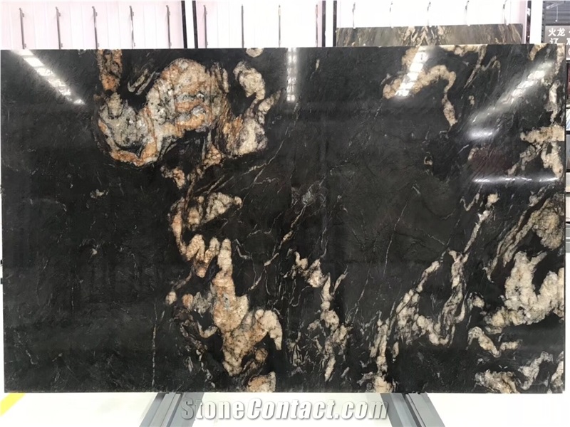Cosmic Black Granite Slabs