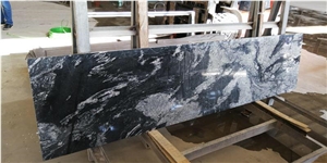 Polished China Cosmic Black Granite Slab and Tile
