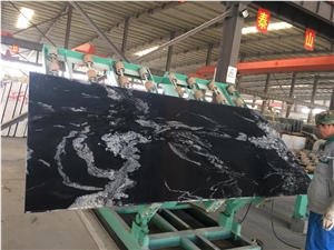 Polished China Cosmic Black Granite Slab and Tile