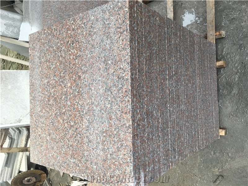 Polished China Wu Lian Red Granite Floor Tile