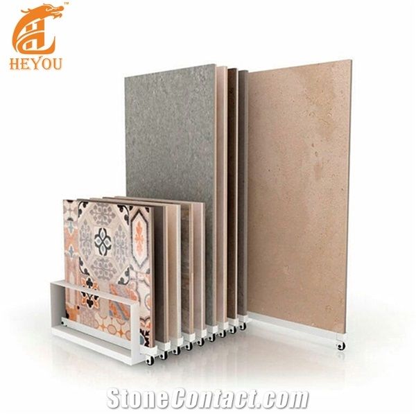 Waterfall Stone and Floor Metal Display